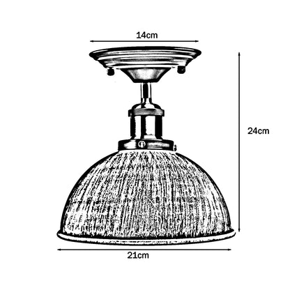 Industrielle Retro-Lampenschirm-Unterputzmontage, moderne schwarze Deckenleuchte