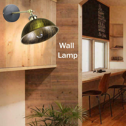 Moderner industrieller Retro-Loft-Wandlampenschirm im Vintage-Stil, Pendelleuchten-Kit aus gebürstetem Messing