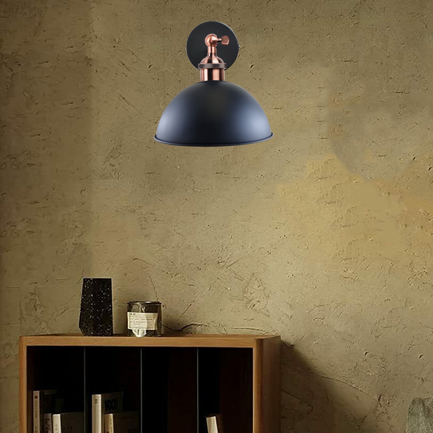 Industrielle Retro Loft schwarze Kuppel-Wandleuchte schirm Perfekt für Ihr Wohnzimmer, Esszimmer, Café, Bar 