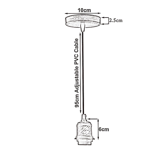 Retro Vintage Lampenfassung Hängelampe E27 Halter