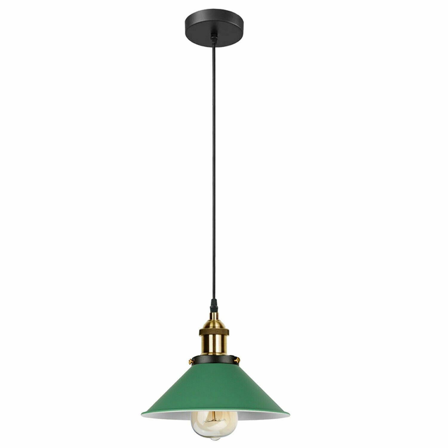 Grün Vintage Hängelampe Metall- Pendelleuchte mit modernem Touch