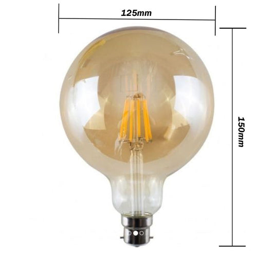  B22 Glühbirne 8 watt Vinatage G125