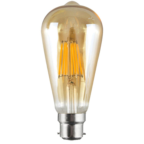 B22 ST64 Vintage LED Glühbirne 8W Edison Retro~2194