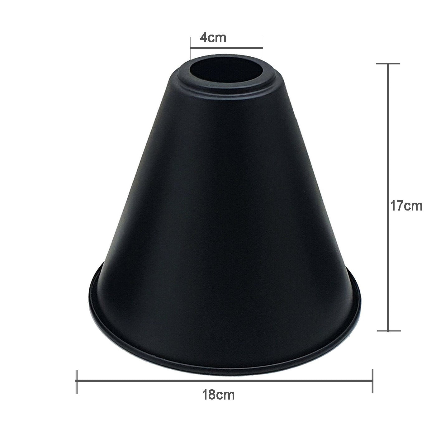Schwarz | Kegelform Metalllampenschirme Easy Fit Pendelleuchtenschirm - LEDSone DE