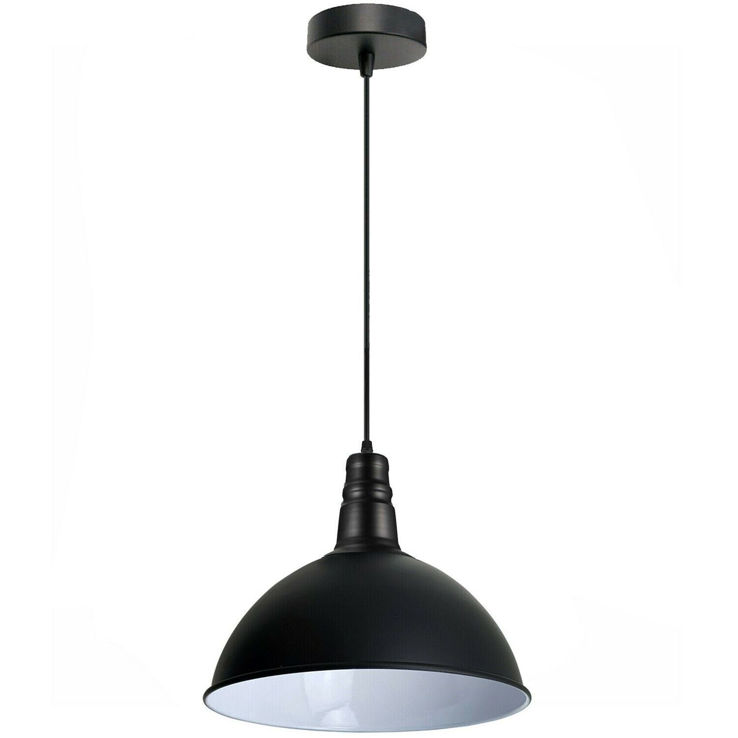 Schwarze industrielle Vintage-Art Deckenpendelleuchten Metall Lampenschirme