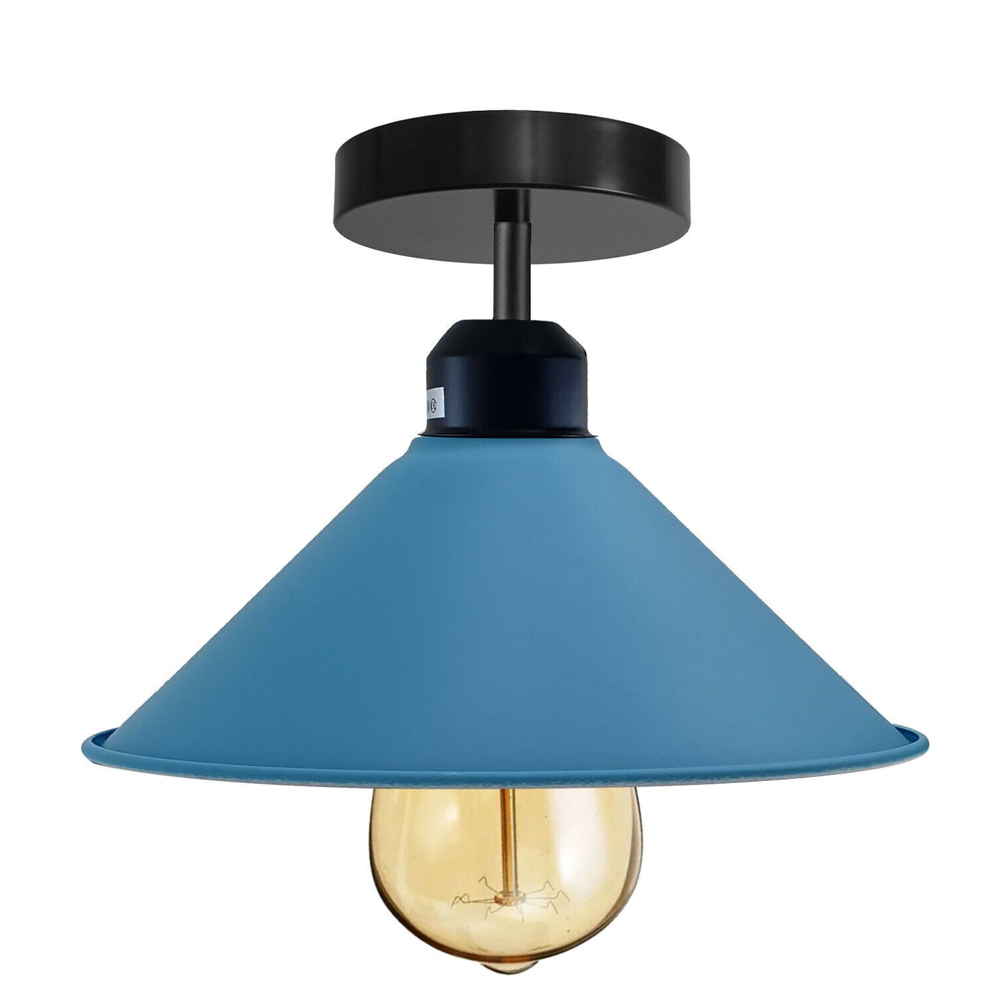 Blau-Deckenlampe Industrie Retro E27 Hängeleuchte Kegel Metall Draht  Vintage Lampe