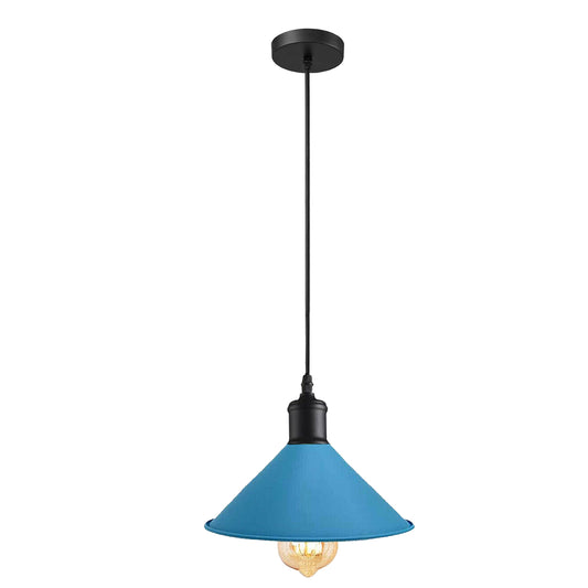 Blau-Industrie Vintage Lampe Retro Deckenlampe Pendelleuchte Kronleuchter E27 Edison