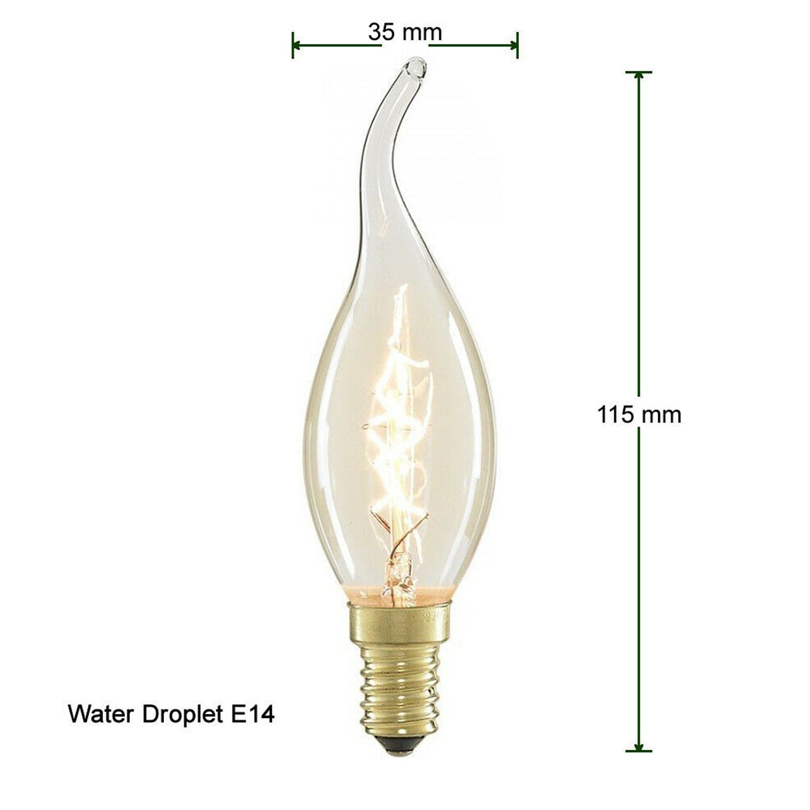 Vintage Retro Edison Filament Bernstein 1/3/5 Pack C35 Dimmbare Flamme E14 60W Glühbirnen