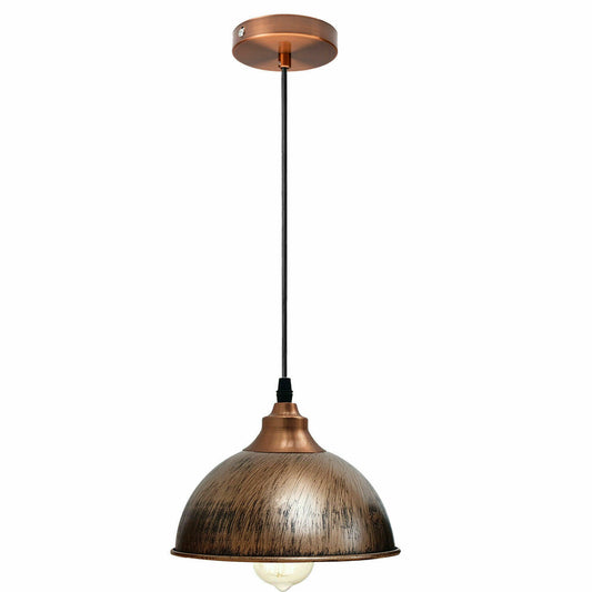 Moderne Vintage Retro industrielle rustikale Wandleuchte Pendelleuchte Lampenfassung – gebürstetes Kupfer