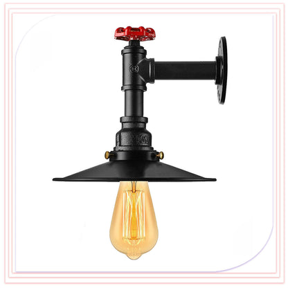 industriële pijp wandlamp (E27 lamp)Energiesparlampe LED