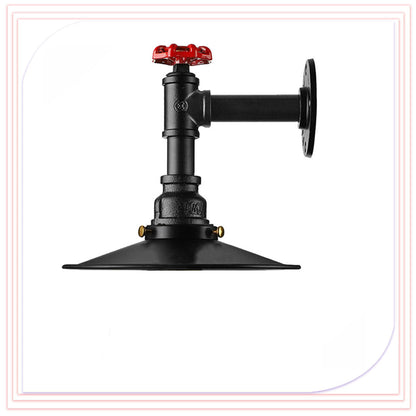  Schwarz pijp wandlamp (E27 lamp)
