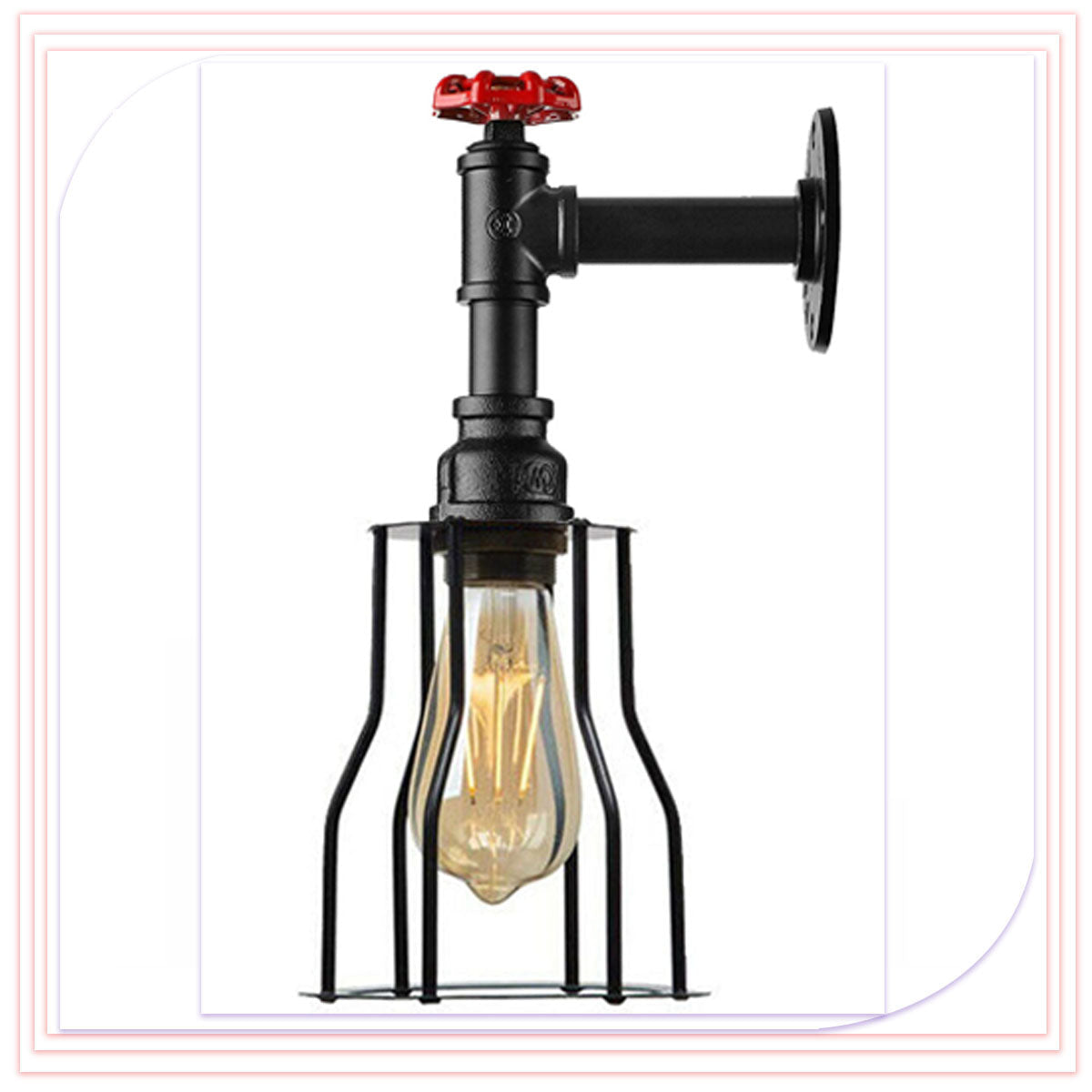 Wandrohrlampe Retro Licht Steampunk Vintage Wandleuchte LEDSone DE-6