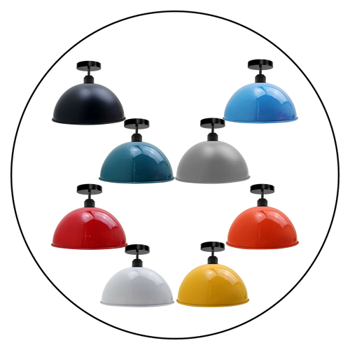 Plafoniera a cupola semi-incassata per cucina, soggiorno~1798