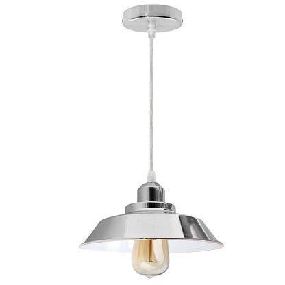 Deckenpendelleuchte Chrom Lampenschirm Licht