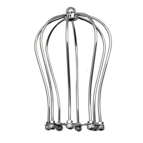 Chrom Vintage Lampenschirm Ballon Industrial Light Metal Cage~1265