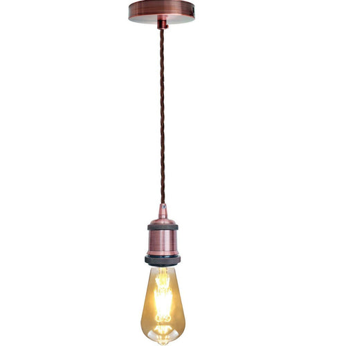 1m verdrilltes Kabel &  Kupfer Lampenhalterung Pendelleuchten~1431