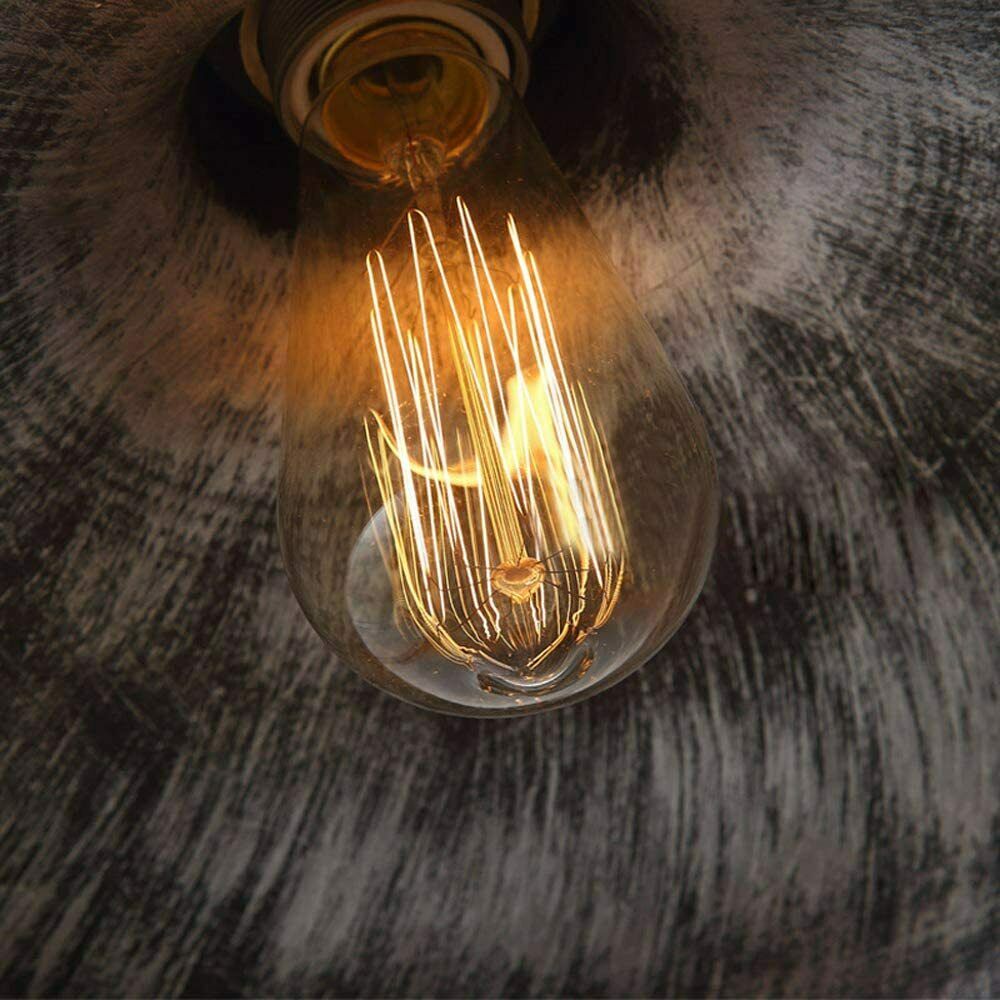 Industrielle hängende hängende Beleuchtung aus gebürstetem Silber Metall Einstellbare hängende Scheunenle