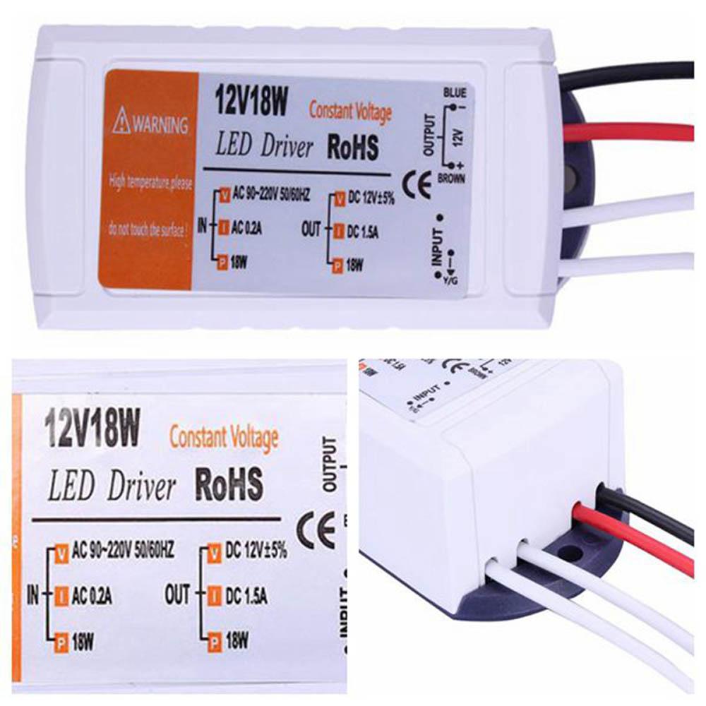 18W Kompakt-LED-Treiber AC 230V bis DC12V Netzteiltransformator - Shop für LED-Leuchten - Transformatoren - Lampenschirme - Halter | LEDSone UK