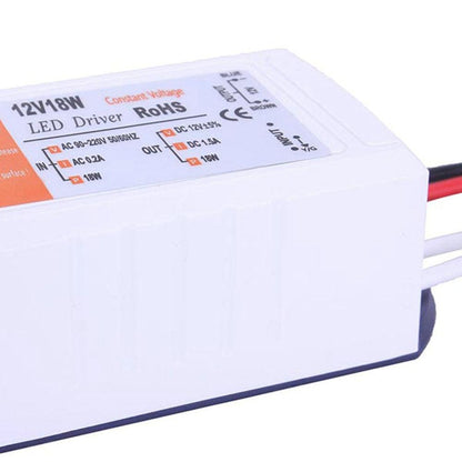 18W Kompakt-LED-Treiber AC 230V bis DC12V Netzteiltransformator - Shop für LED-Leuchten - Transformatoren - Lampenschirme - Halter | LEDSone UK