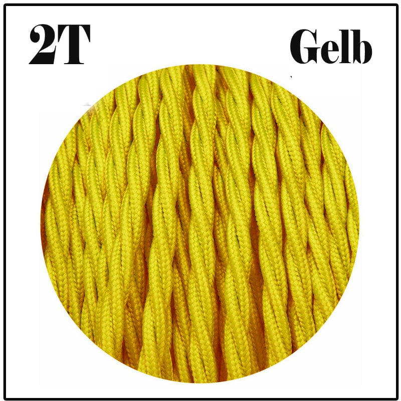Hochwertige italienische 2-adrig Vintage-Flexkabel in verschiedenen Farben