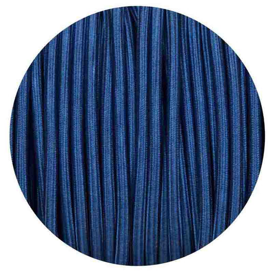 Textilkabel Lampenkabel Stoffkabel 2x0.75mm², Rund, Dunkelblau