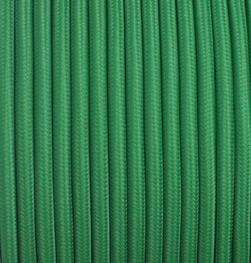 Stromkabel Farben Grün: 3-adriges Rund textilkabel~1133