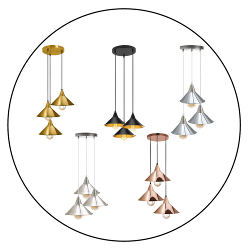 Lampada a sospensione per isola da cucina, lampadario a soffitto a 3 luci ~1847