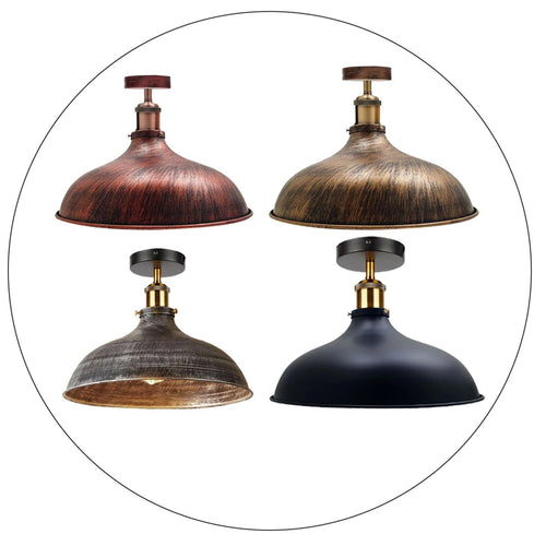 Vintage Industrielle Deckenleuchte-Metall-Verschiedene Farben~2904