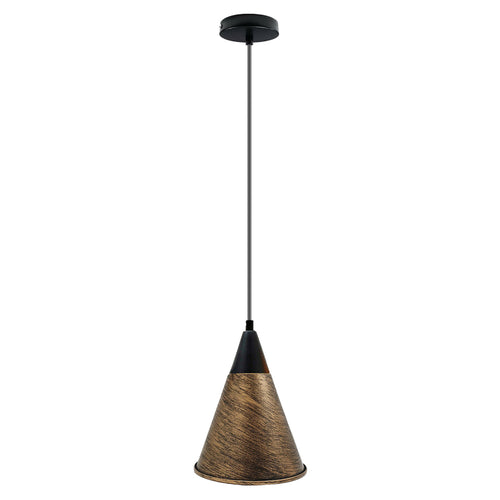 Vintage Pendelleuchte Gebürstetem Kupfer – E27 Deckenlampe~1501