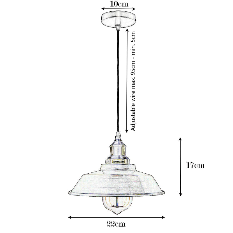 Deckenleuchte E27 Hangelampe Messing Ø 22cm 