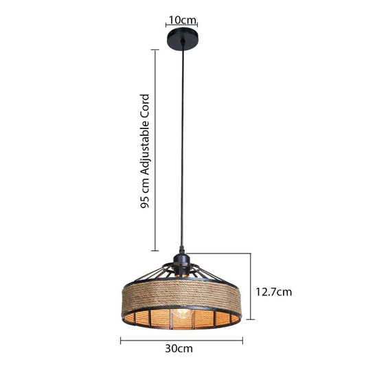 Hanflampen Deckenleuchte Ø 30cm/40cm für Wohnzimmer