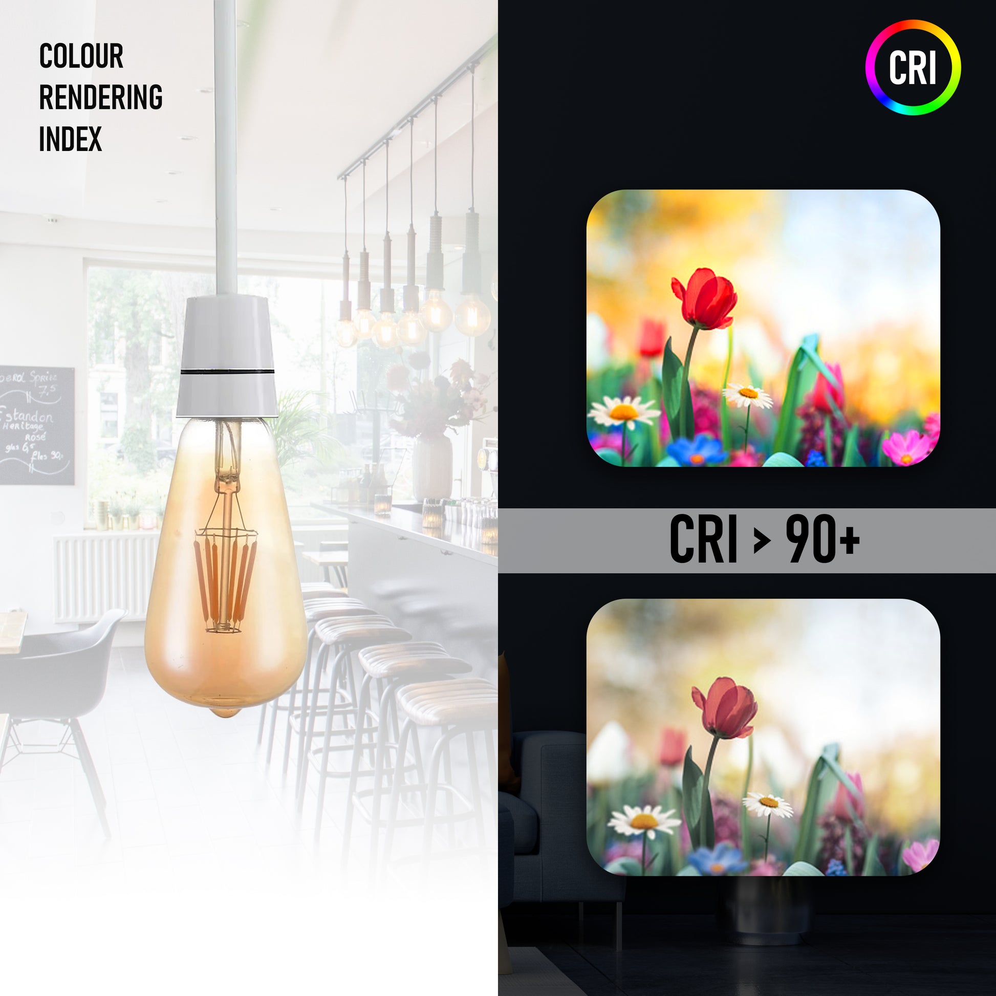 E27 ST64 Vintage LED dimmbare Glühbirnen, 6 W Edison-Glühbirne, 2700 K warmweiß, bernsteinfarbene, energiesparende dekorative Glühbirnen im Retro-Stil