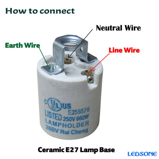 ES E27 Lampenfassung mit glattem Rock Ideal für Vintage Edison Wählen Sie Farben