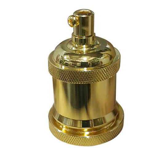 French Gold E27 Metall Lampe / Lampenfassung Ideal für Vintage Edison Glühlampen Antikes Metall