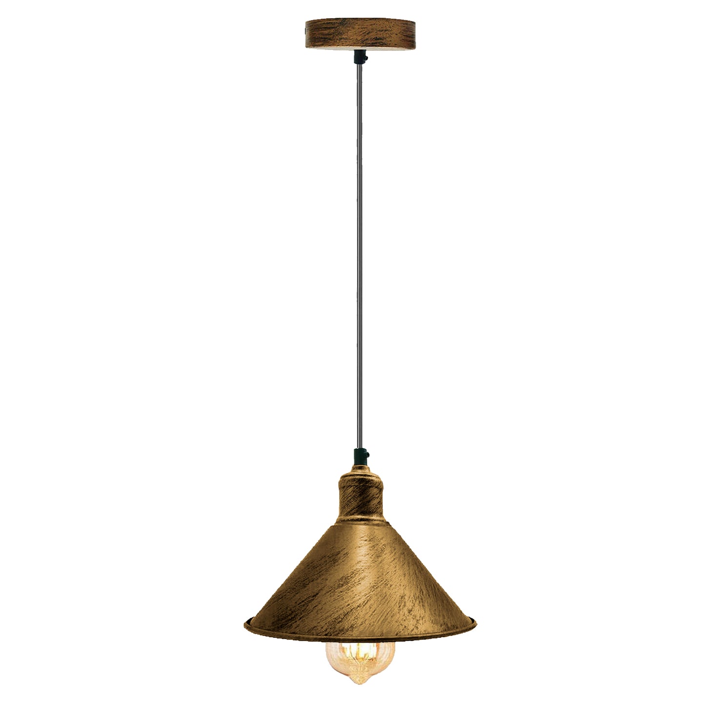 Gebürstetes Kupfer-Hänge Lampe Wohn Ess Zimmer Tisch Beleuchtung Küchen Pendel Leuchte Decken Licht