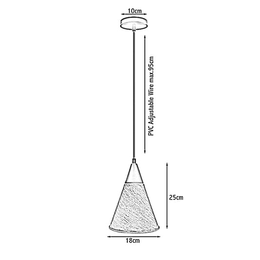  Deckenlampe E27 Gebürstete Kupfer Pendelleuchte 