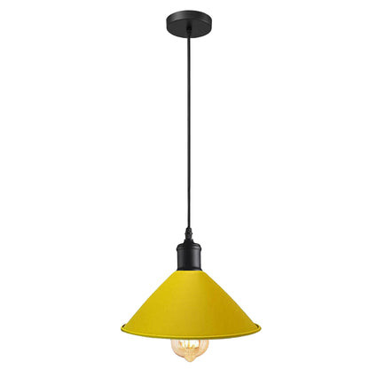 Gelb-Industrie Vintage Lampe Retro Deckenlampe Pendelleuchte Kronleuchter E27 Edison
