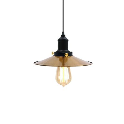 Gelbes Messing-Vintage Deckenlampe Leuchte Pendelleuchte Hängelampe Retro Industrie Design