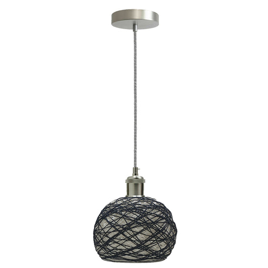 Globus-Industrie Vintage Lampe Retro Deckenlampe Pendelleuchte Kronleuchter E27 Käfig
