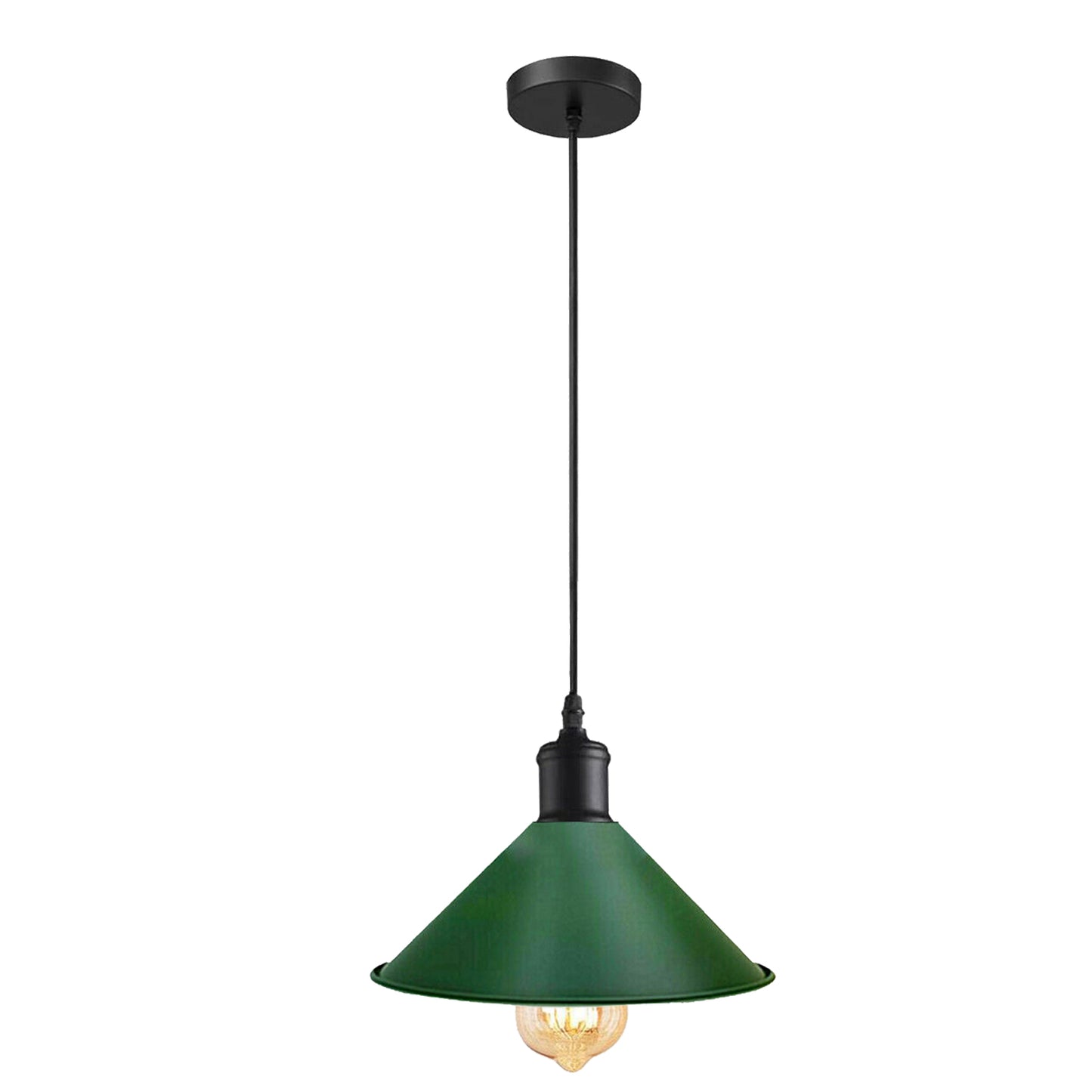 Grün-Industrie Vintage Lampe Retro Deckenlampe Pendelleuchte Kronleuchter E27 Edison