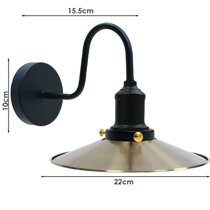 Grün Messing-Retro Vintage Wandleuchte Metall-Wandlampe Industrielampe Laterne Licht E29