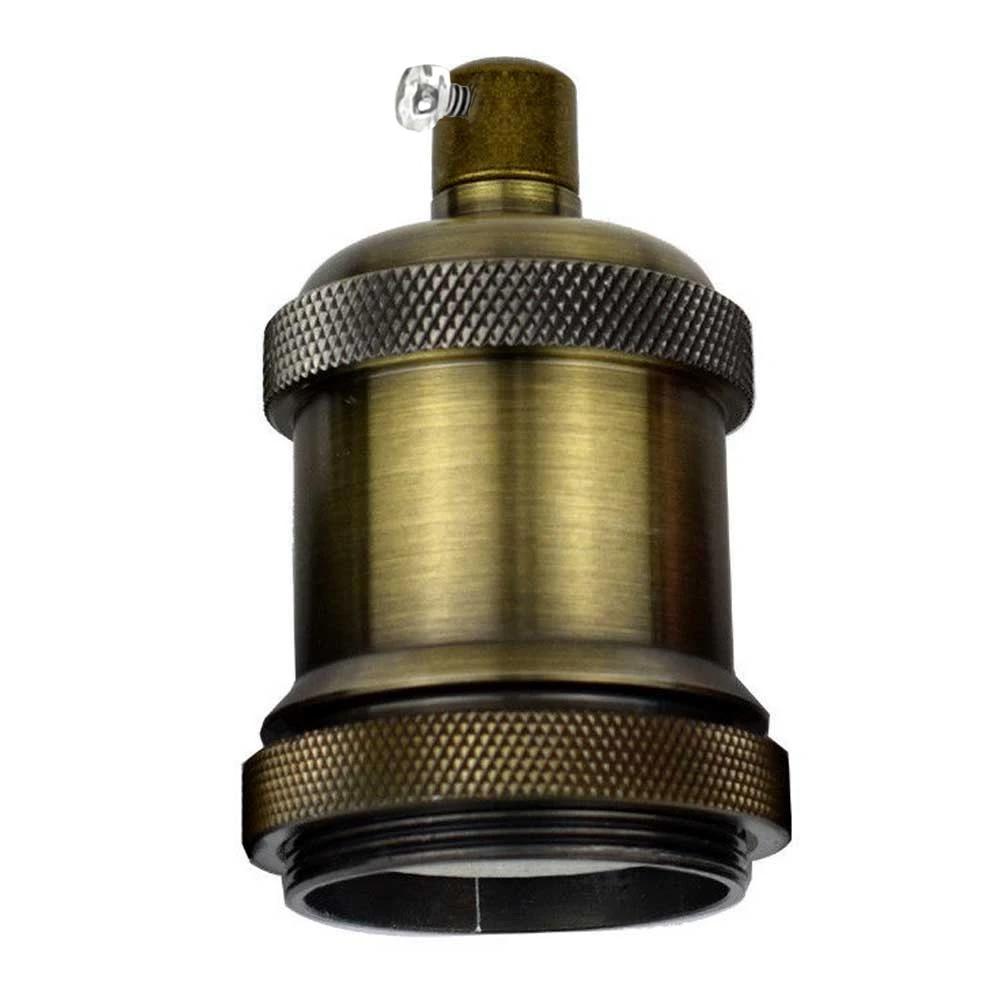 E27 Metall Lampe / Lampenfassung aus grünem Messing Ideal für Vintage Edison Glühlampen Antikes Metall