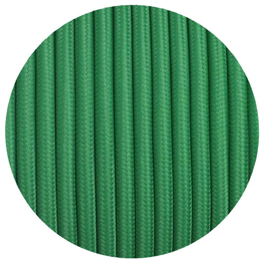 Textilkabel Lampenkabel Stoffkabel 3x0.75mm², Rund, Grün