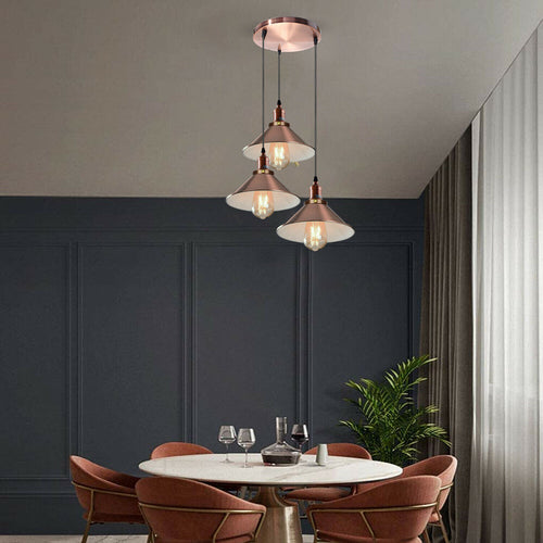 Industriel Pendelleuchte 3 flammig Hängelampen für Die Küche~1893