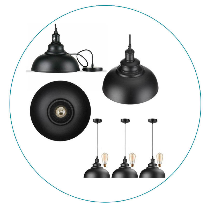 Neu Mattschwarze Pendelleuchte
