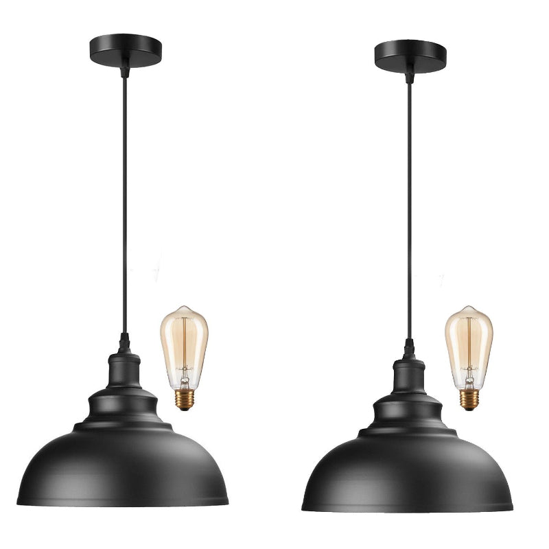 Industrial Style Hängelampe schwarz matt