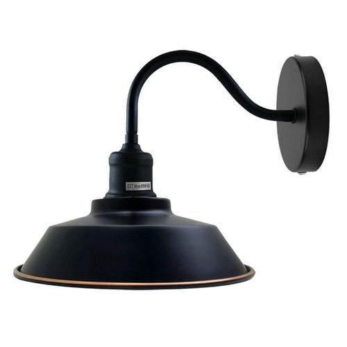Schwarz Wandleuchte Industrial Vintage Wandlampe Schwanenhals ~2020