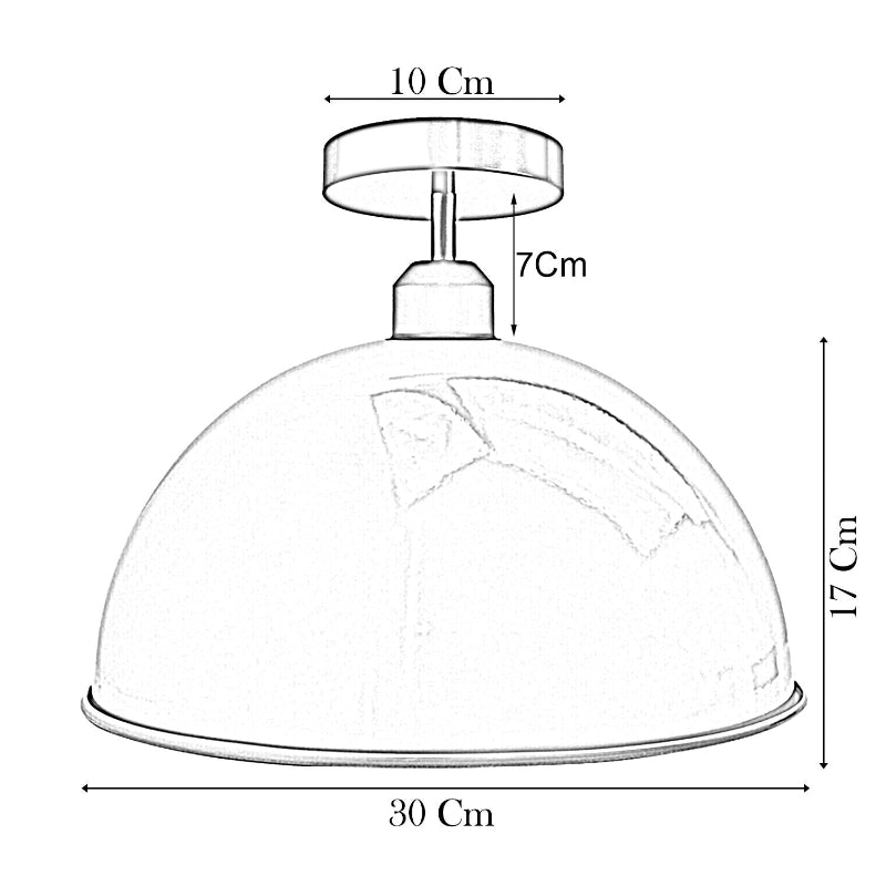 30 cm halb bündig-Kuppel-Deckenleuchte