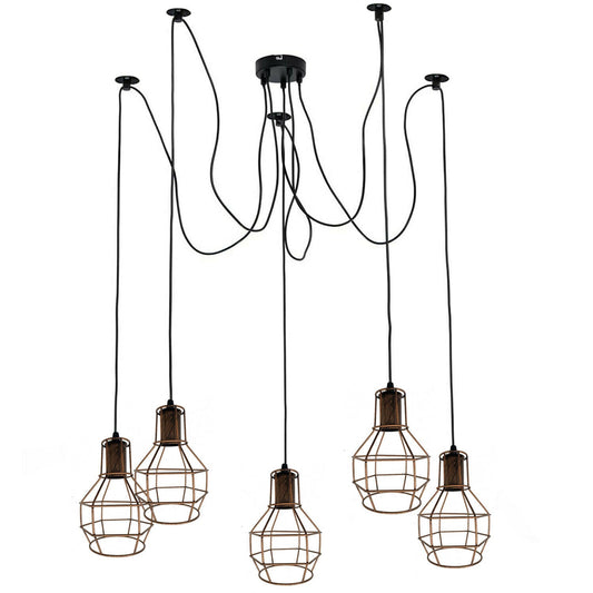 Hängende Spinnenlampe im Industrie Pendelleuchte