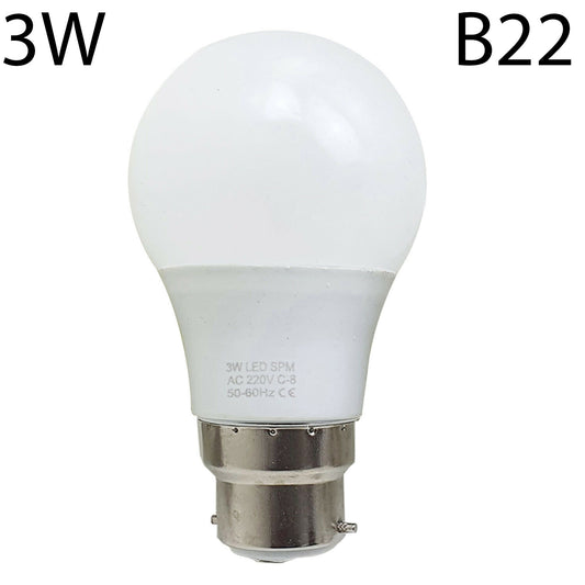 3W B22 Schraube LED-Licht GLS-Lampen, energiesparende Edison Cool White 6000K nicht dimmbare Lichter